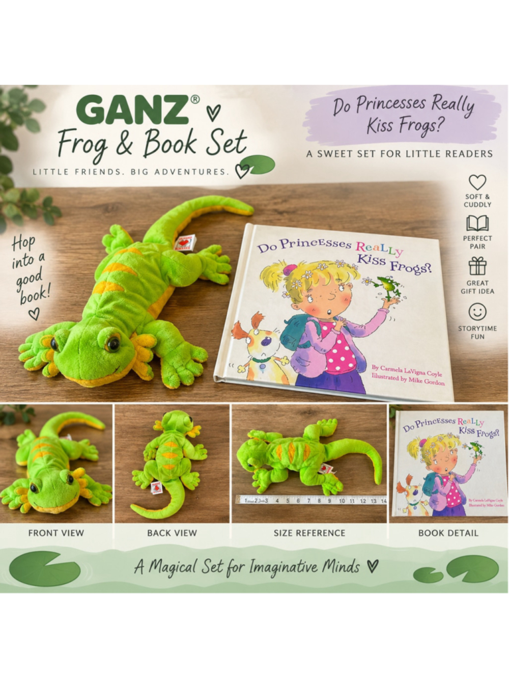 Webkinz Lemon Lime Gecko Plush + 2005 Princess Frog Book Y2K Reading Bundle F26